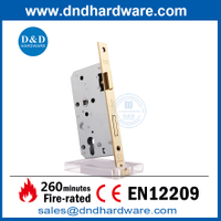 โปแลนด์ทองเหลือง CE Fire Gloden House House Lock สำหรับ Wood Door-DDML009 