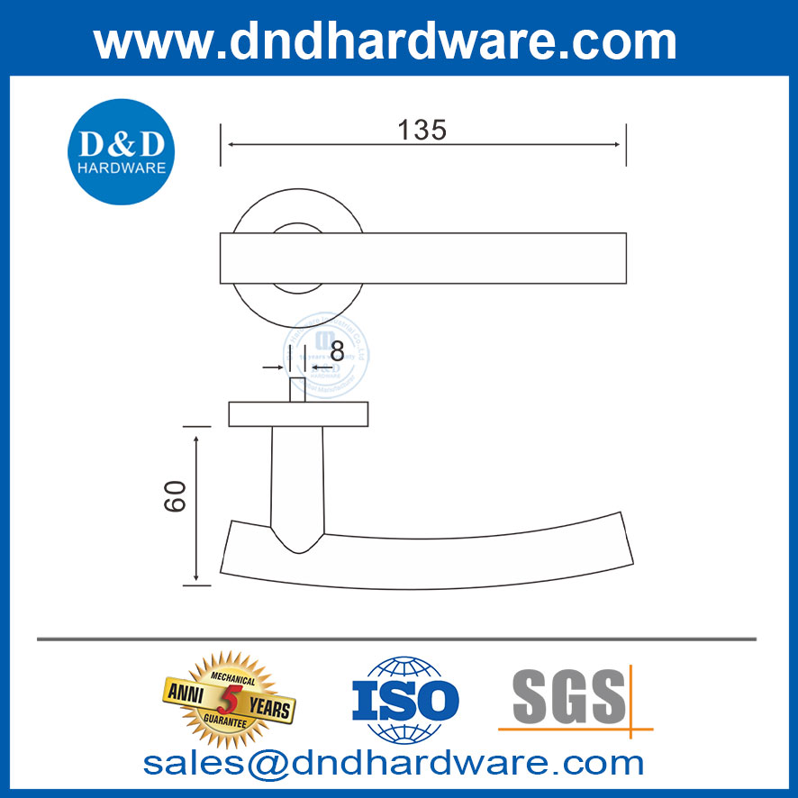 โรงงานจีน 316 สแตนเลส 304 มือจับประตูอาคารมือจับ DDTH013