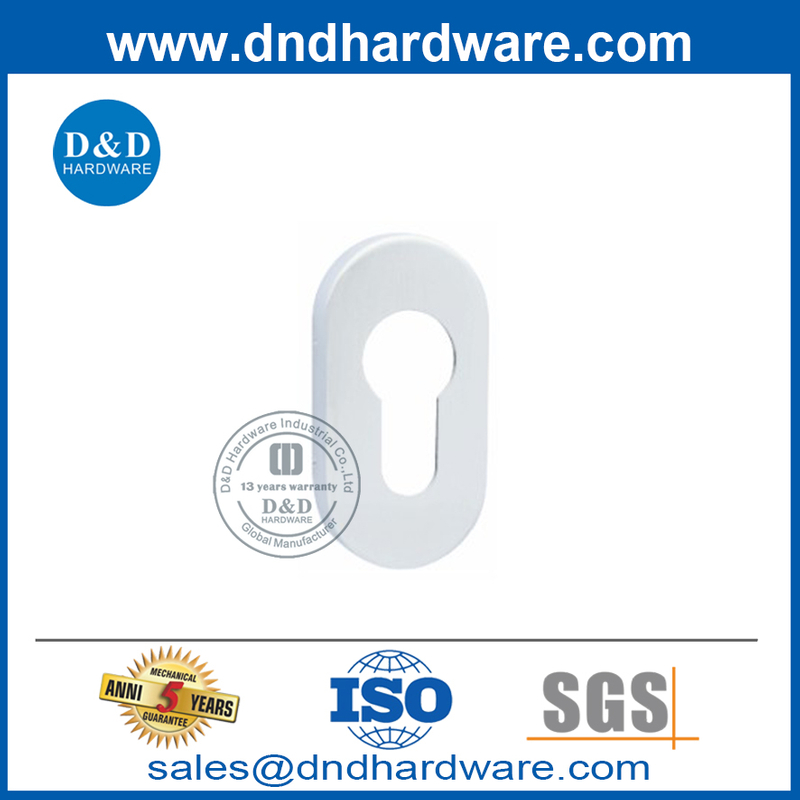 สแตนเลสสตีลรูปไข่คันโยกมือจับทรงกระบอก Escutcheon สำหรับ Door-DDES003