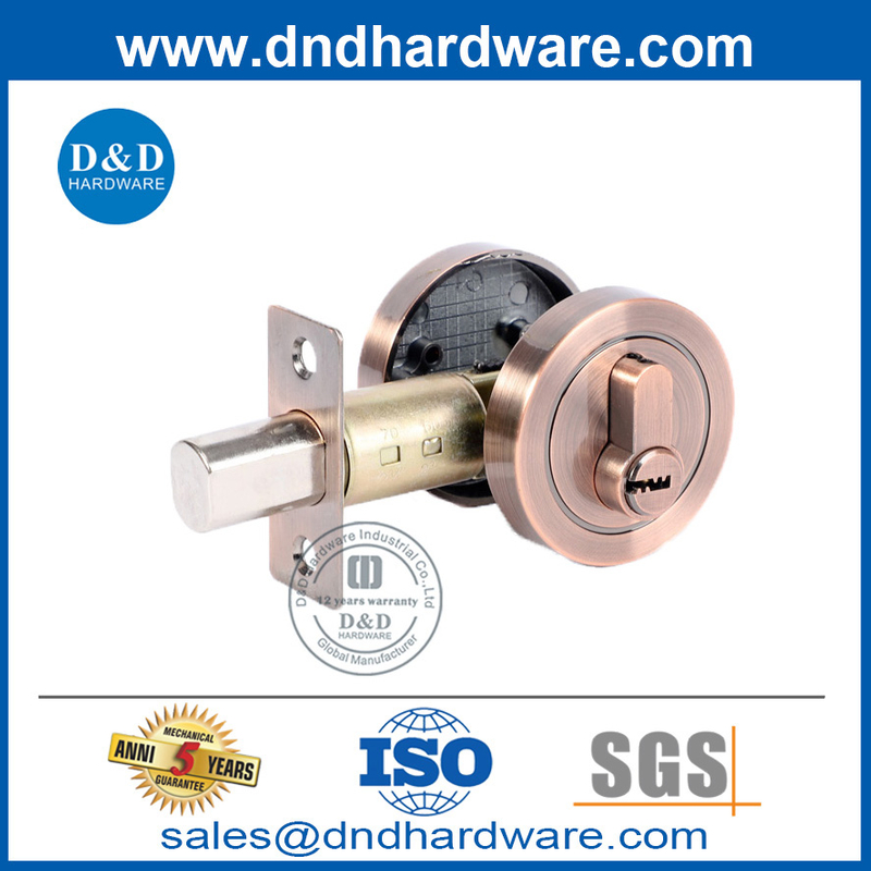 โบราณทองแดงโลหะผสมโลหะผสมทรงกระบอกเดี่ยว DEADBOLT-DDLK028