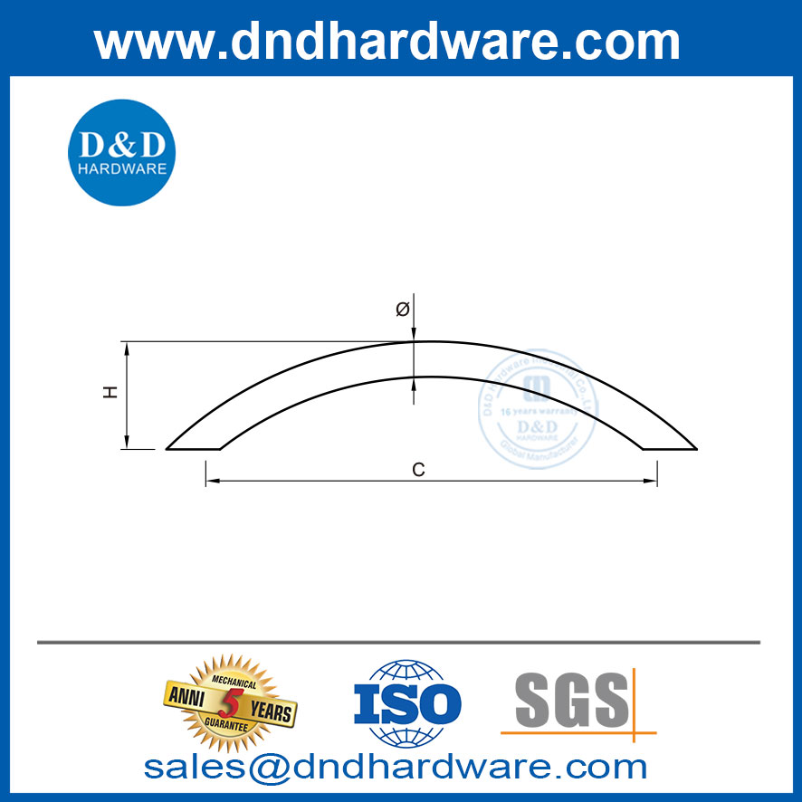 ตู้ครัวที่ทันสมัยลิ้นชักตู้เสื้อผ้าเฟอร์นิเจอร์ที่จับ DDFH002