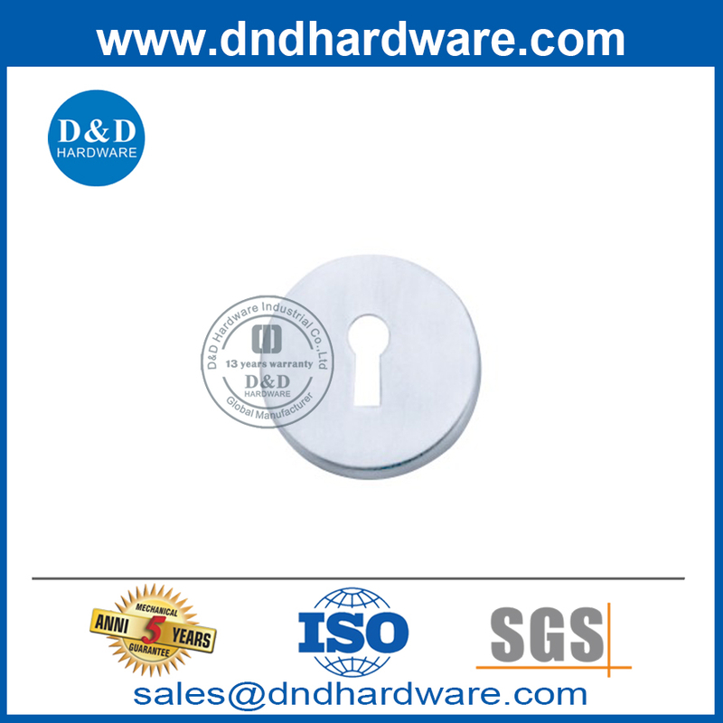 53 มม. รอบยูโรรูกุญแจ Escutcheon ในสแตนเลสสตีล DDES007