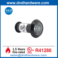 UL Brass 180 องศาแว่นขยายผู้ชมประตูไฟ Peephole พร้อมฝาครอบ DDDV012