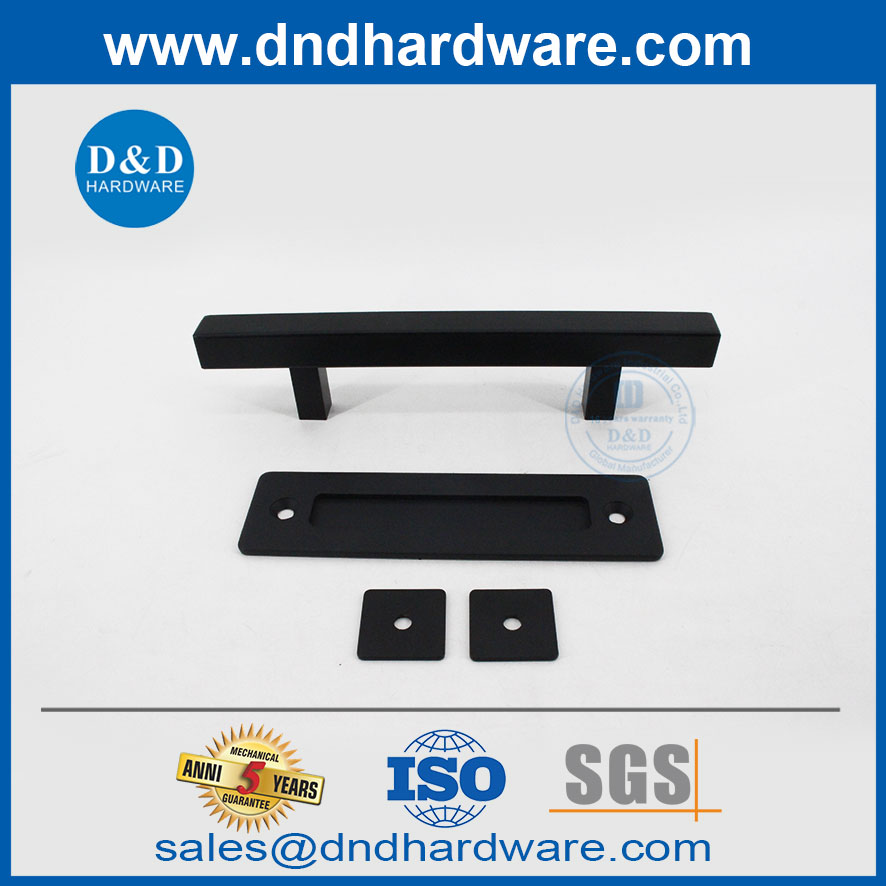 ประตูโรงนาสีดำดึงสแตนเลสร่วมสมัยประตูโรงนามือจับ DDBD104