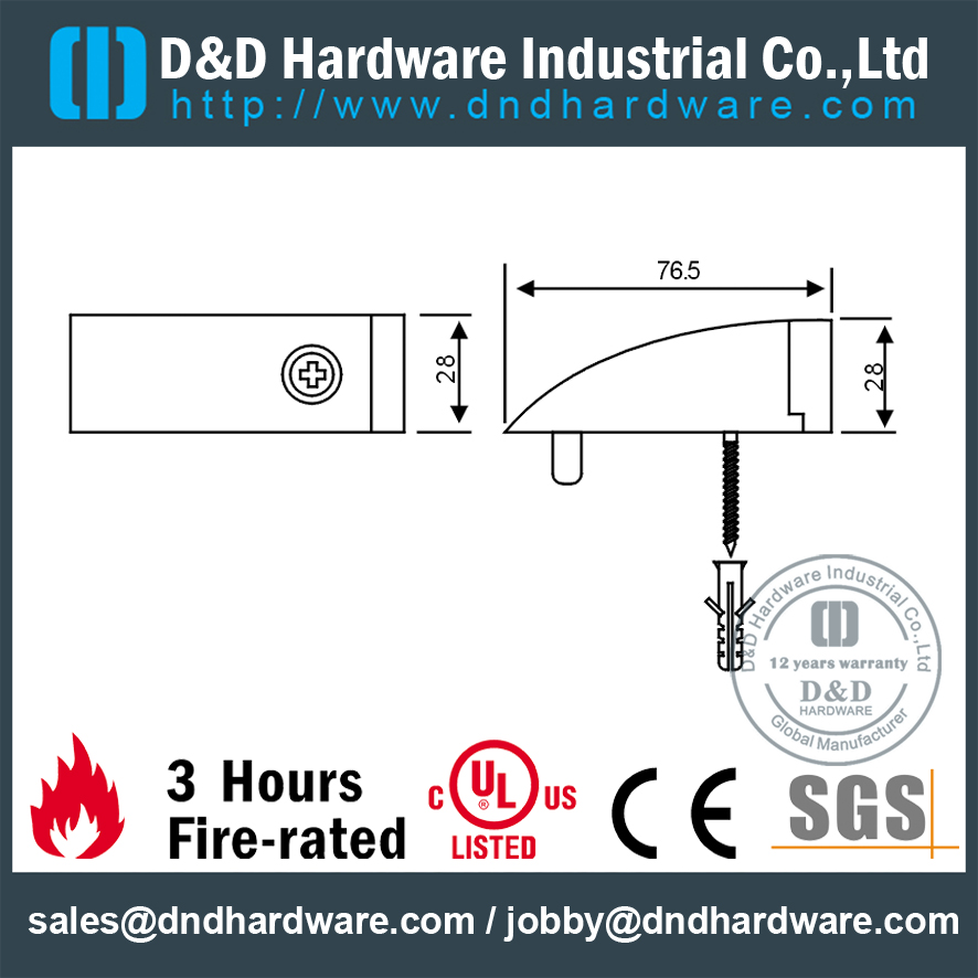 金属ドアのための亜鉛合金角張った盗難防止ドアストッパーウェッジ - DDDS013
