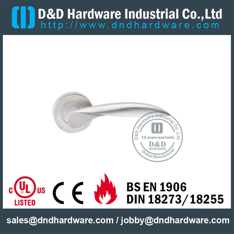Aço inoxidável 304 tipo de rosca Alavanca Sólida para Portas-Fire-Rated DDSH026