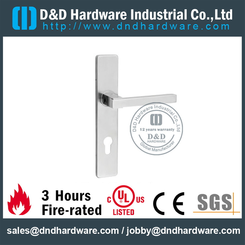 Aço inoxidável 304 oco forma quadrada identificador com placa para porta do escritório-DDTP004