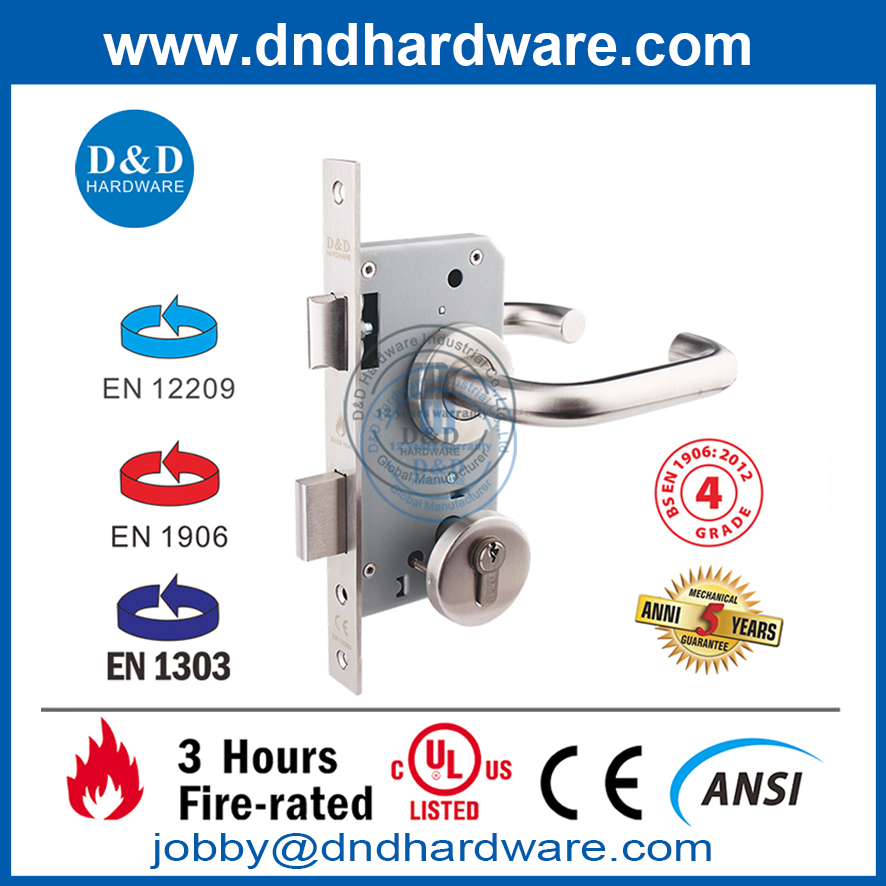 Escada de emergência de aço inoxidável com classificação de fogo UL CE Hardware de porta para portas internas