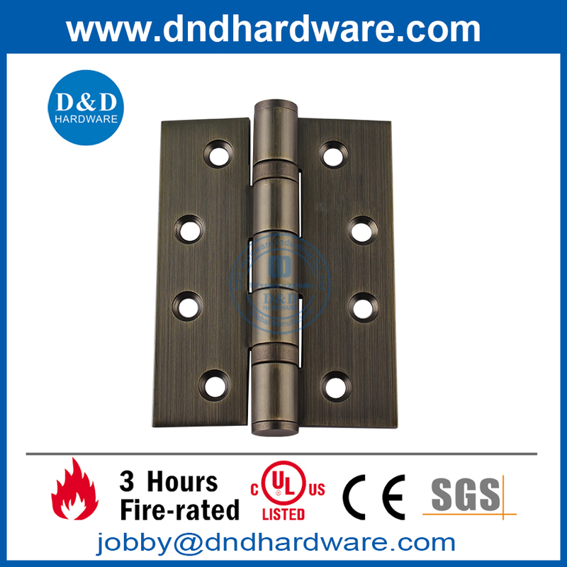 SS304 Bisagra de puerta resistente al fuego de latón antiguo para puerta de metal -DDSS001