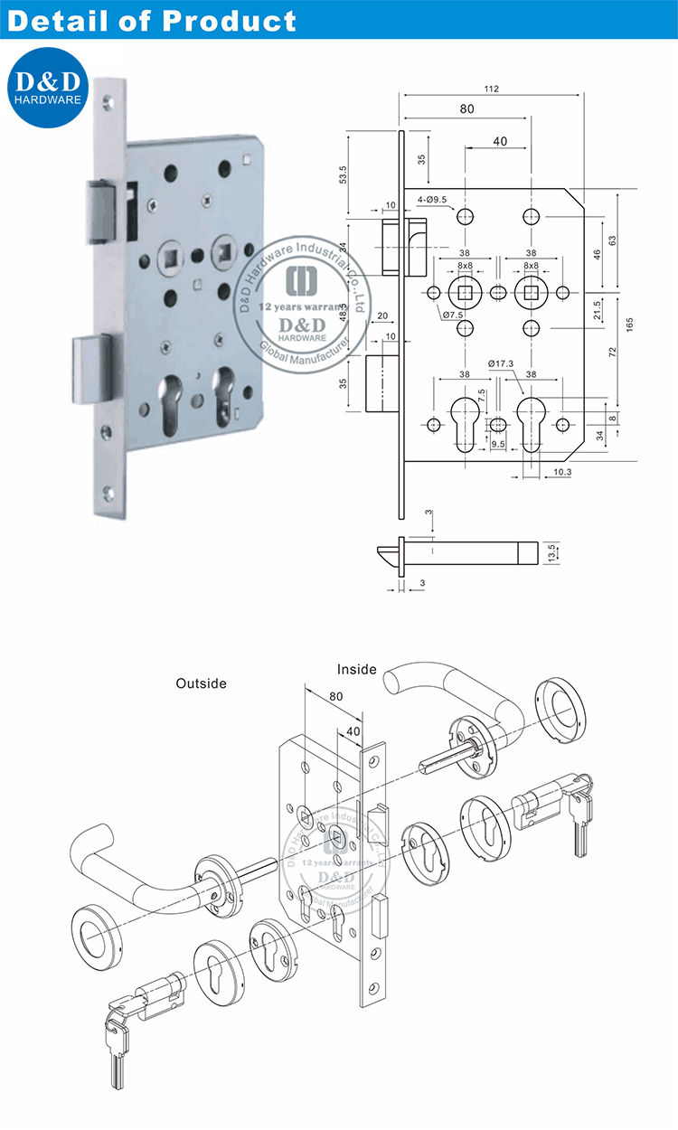 Hardware de Lock-D & D de raio X