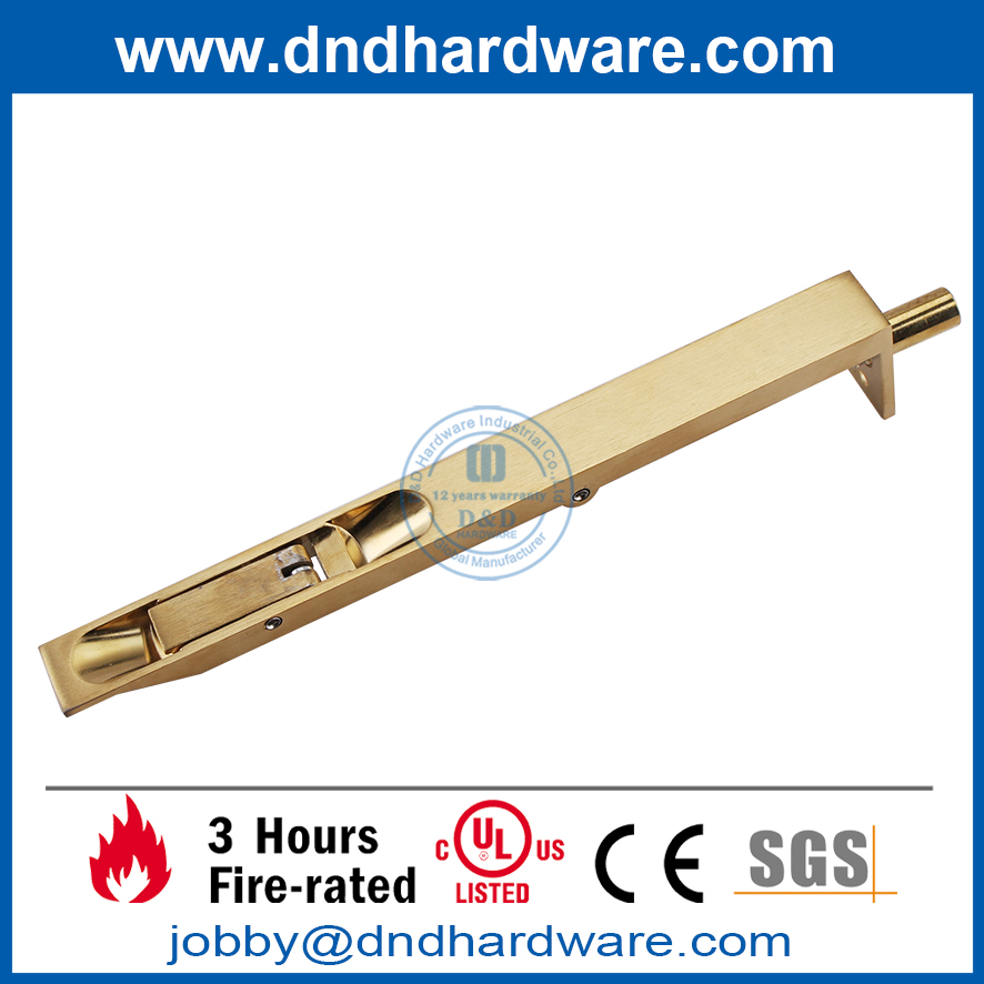 用于 -DDDB001 的重型染色抛光黄铜平头金属门螺栓