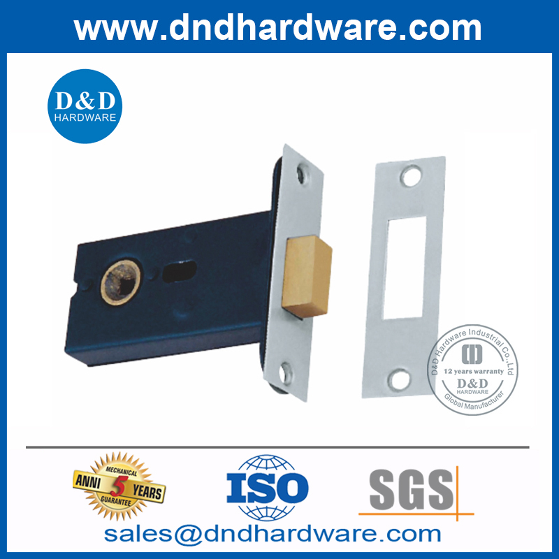 Deadbolt Kamar Mandi Hitam Kuningan Solid Keamanan Tinggi-DDML032