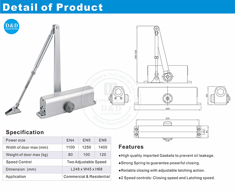 Porta Closer-DDDC004-D & D Hardware