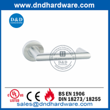 Maçaneta de porta industrial com mitra dupla de prata grau 304-DDTH027