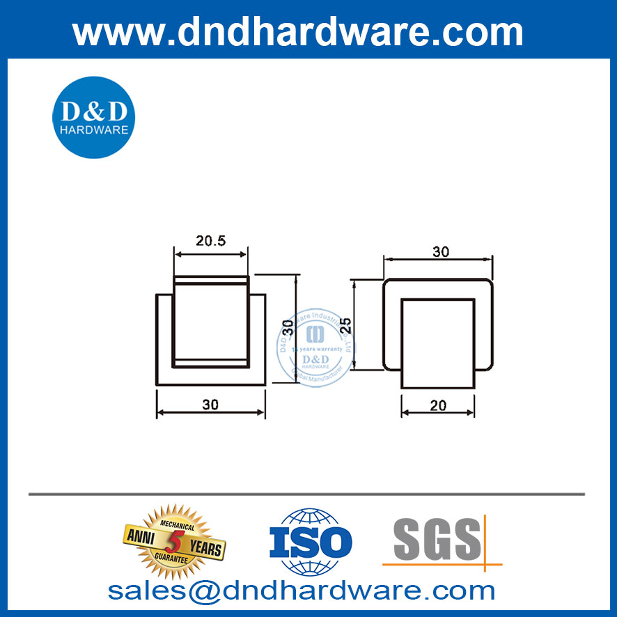 โลหะผสมสังกะสีพื้นแม่เหล็ก SS ประตูพื้นหยุดการรักษาความปลอดภัย DDDS051