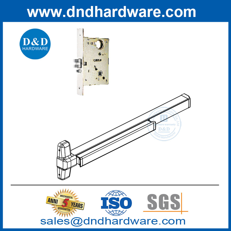 สแตนเลสสตีลและประตูอลูมิเนียมพร้อมฮาร์ดแวร์ตื่นตระหนกล็อค Panic Bar-DDPD302