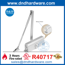 อลูมิเนียมอัลลอยอลูมิเนียม UL จดทะเบียน fireproof backcheck ประตูหน้าใกล้สำหรับ Hotel-DDDC027BC
