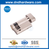 Solid Brass Satin Nickel Lock Cylinders ยูโรครึ่งกระบอกสูบพร้อม Thumbturn-DDLC009