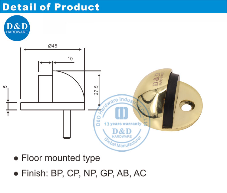 Golden Door Stop-DDDS005