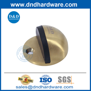 Moden Satin Brass Stainless Steel Floor ประตูโลหะหยุด DDDS001
