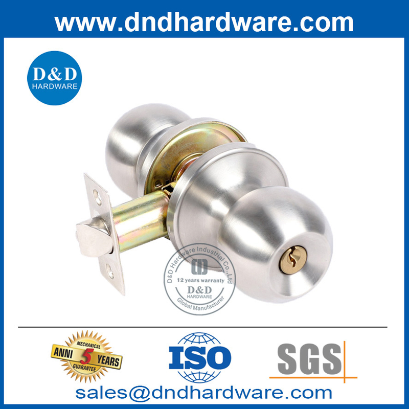 สังกะสีอัลลอยด์ที่อยู่อาศัยประตูภายนอกประเภทลูกบิดลูกบิดล็อคเซ็ต DDLK034
