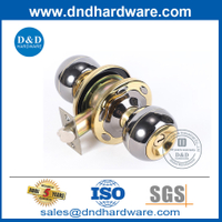 Alloy Alloy Polish Finish Cylindrical Door Lockset สำหรับ Timber Door-DDLK061