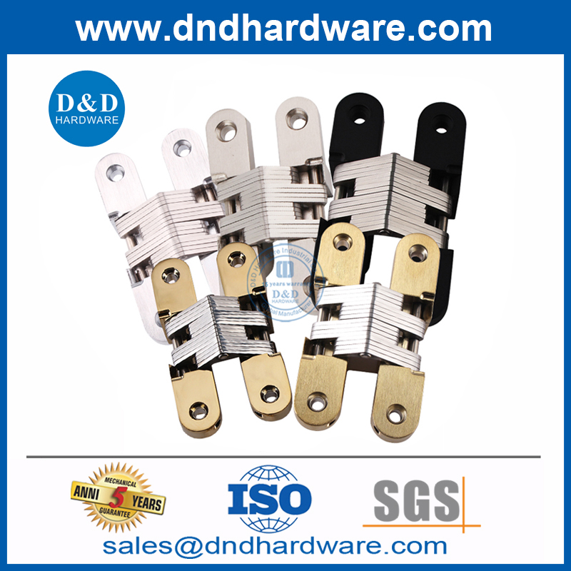 180 องศา HIDNED HINGE โลหะผสมสังกะสีและอลูมิเนียมปรับบานพับประตูที่ปกปิดได้ DDCH017