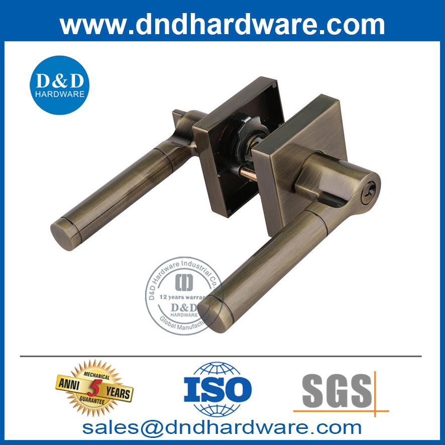 ชุดจตุรัสทองเหลืองโบราณจอมอัลลอยด์ล็อคเซ็ตสำหรับ Inside Door-DDLK089