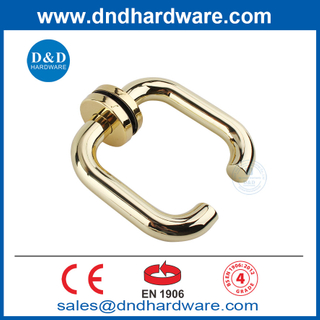 EN1906抛光金色的欧洲房间门杆在Rose-ddth001上处理内饰