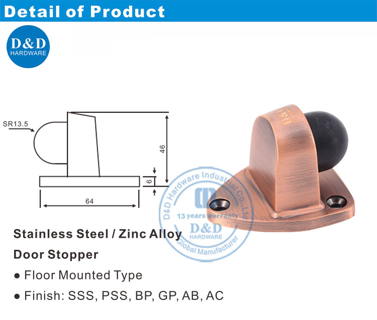 Metal Door Stopper-DDDS029-B