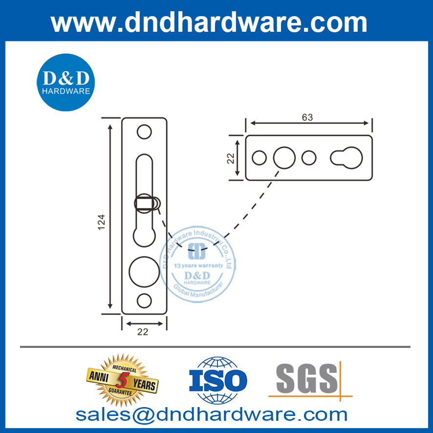 สแตนเลสสตีลโซ่ประตูทองเหลืองโบราณล็อคสำหรับอาคารโรงแรม DDDG004
