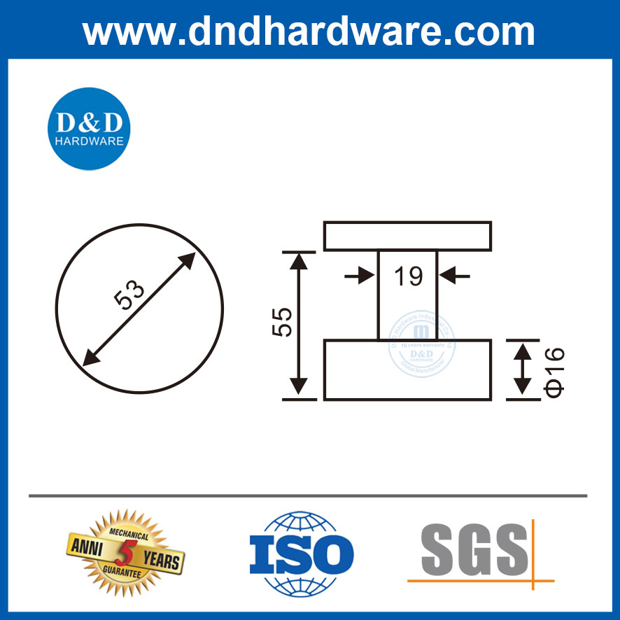 สแตนเลสสตีลล็อคทางเข้าประตูดึงประตูประตู Knob-DDTH029