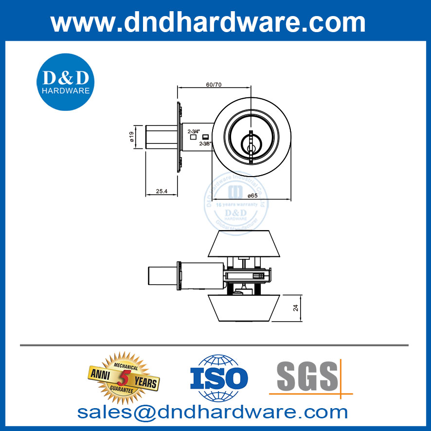 ชุดล็อคประตูเชิงพาณิชย์ประเภท ANSI Double Cylinder Heavy Dode Deadbolt-DDLK029
