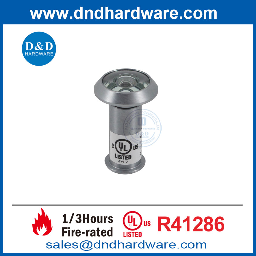 ความปลอดภัยสูงทองเหลืองไฟจัดอันดับ UL 10C บ้านอพาร์ทเมนต์ประตูดู DDDV009
