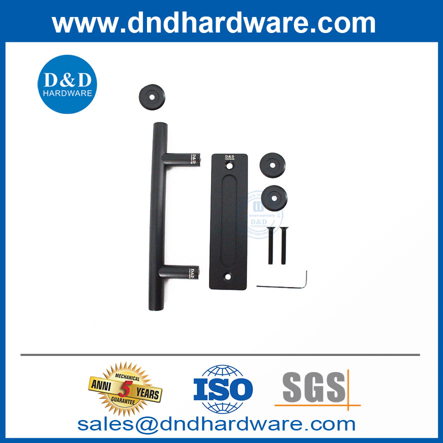 คาร์บอนเหล็กเคลือบสีดำมือจับสี่เหลี่ยมจัตุรัสเลื่อนประตูบาร์นมือจับ DDBD102