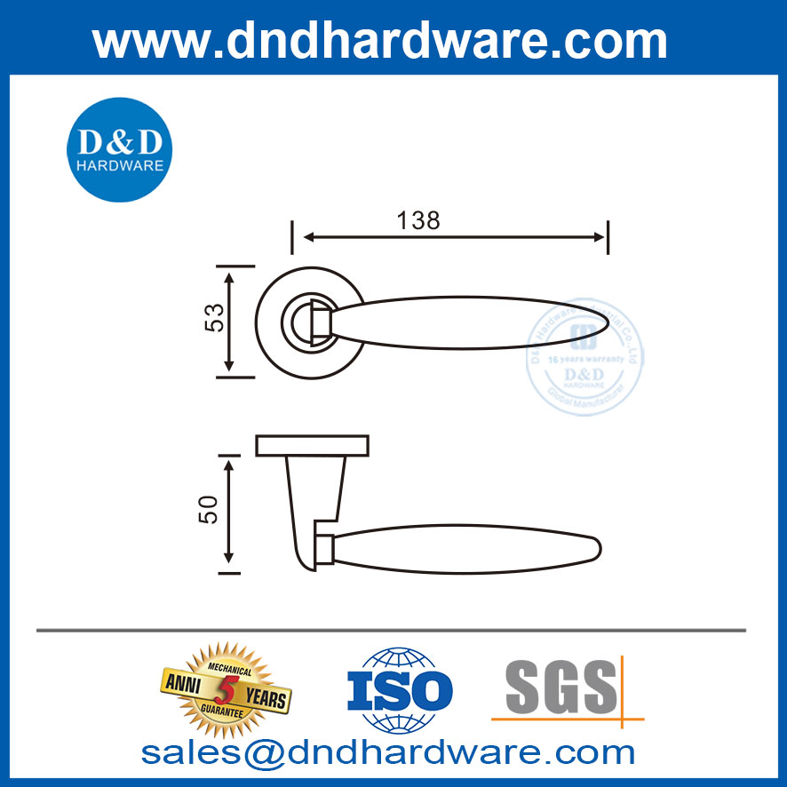 สแตนเลสที่จับประตูภายในที่ทันสมัยสำหรับประตูโลหะ DDSH033