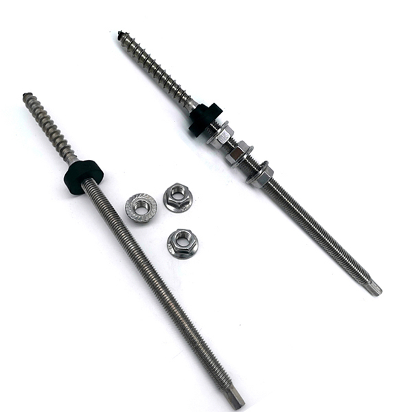 الفولاذ المقاوم للصدأ SUS 304 M6 متري تركيب الطاقة الشمسية القصدير سقف مزدوج نهاية شماعات البراغي لتجميع الألواح الشمسية