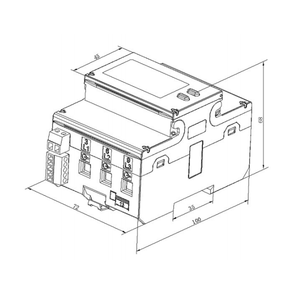 EM4370 5(65)A 三相四模数智能电表~Modbus~光伏太阳能