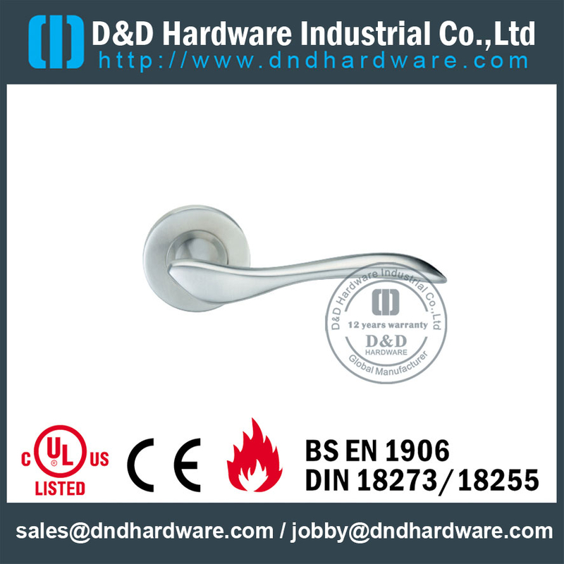 Aço Inoxidável 304 Grau Sólido Tipo Alça de Alavanca para Porta Do Escritório-DDSH014