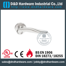 Manija de palanca sólida interna de latón antiguo popular de acero inoxidable para puertas de metal -DDSH025