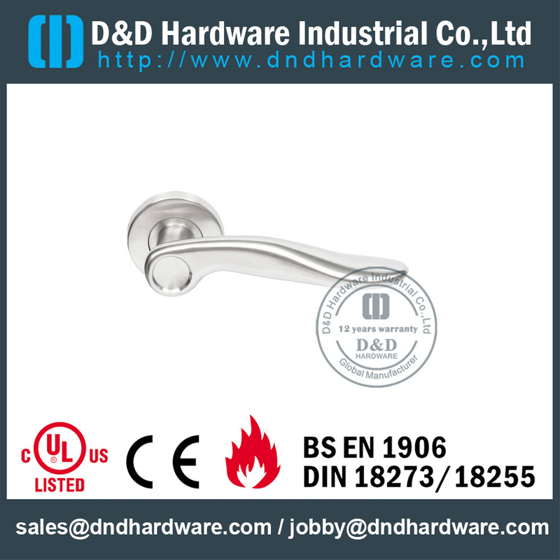 Stainless Steel Populer Kuningan Antik Internal Padat Lever Handle untuk Pintu Logam -DDSH025