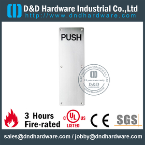 Stainless Steel 304 Square Push Plate untuk Outer Aluminium Doors-DDSP005