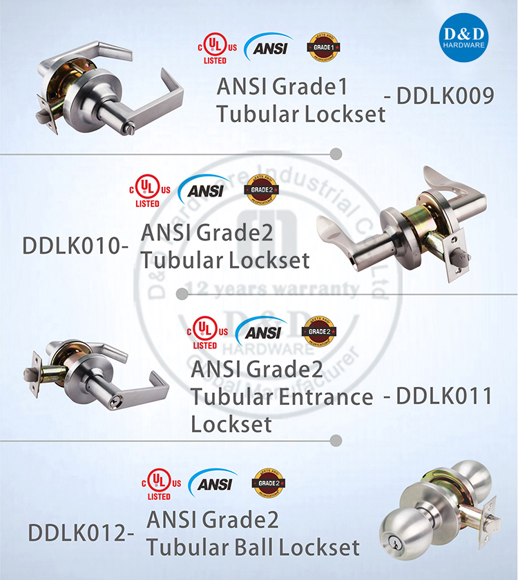 ANSI Lockset-D & D ฮาร์ดแวร์