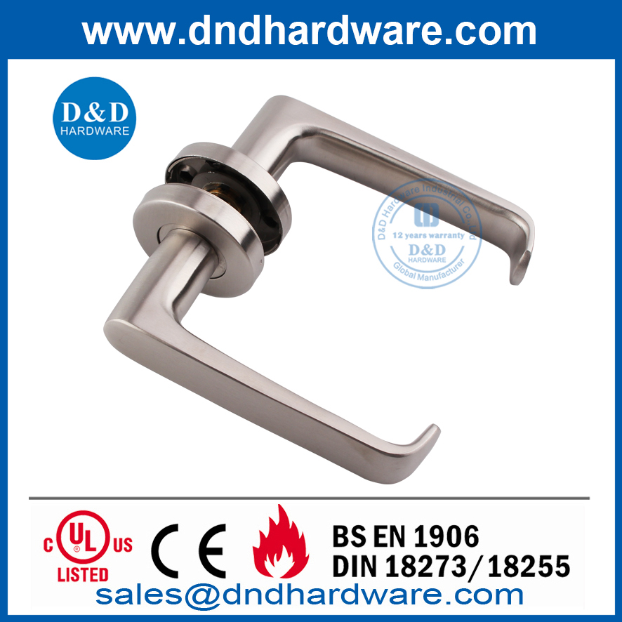 SUS304 Alavanca Sólida da Porta Dianteira de Segurança Prata-DDSH036