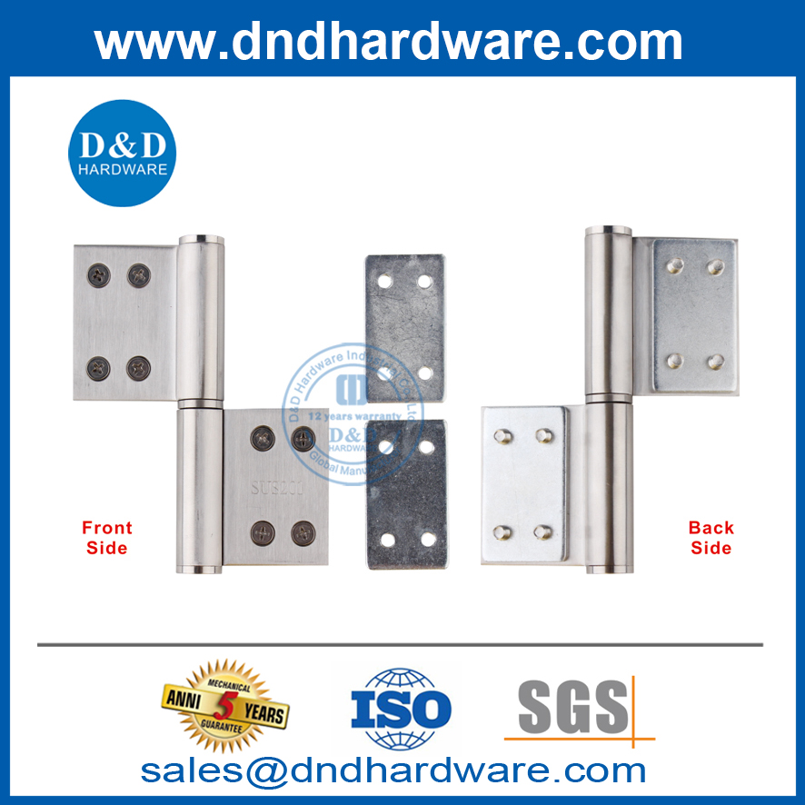 Dobradiça pequena em aço inoxidável para porta de metal oco-DDSS029