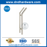 Novo design de 130 graus de canto de aço inoxidável de vidro puxador de porta de vidro-DDPH009