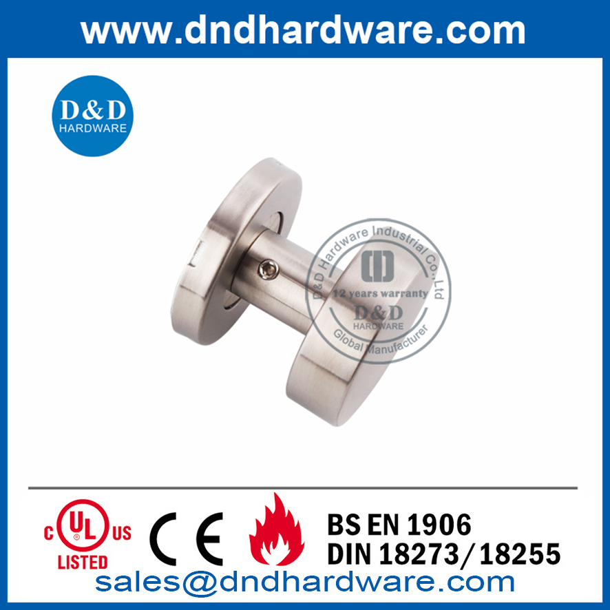 Maçaneta redonda moderna de aço inoxidável prateado-DDTH029