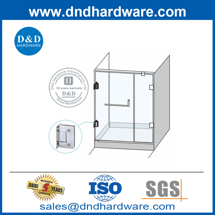 淋浴房重型不锈钢玻璃门铰链-DDGH001