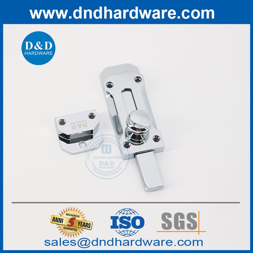 สังกะสีอัลลอยด์ขัดเงาโครเมี่ยมโครเมียมด้านหน้า Bolt ผู้ผลิต DDDB025
