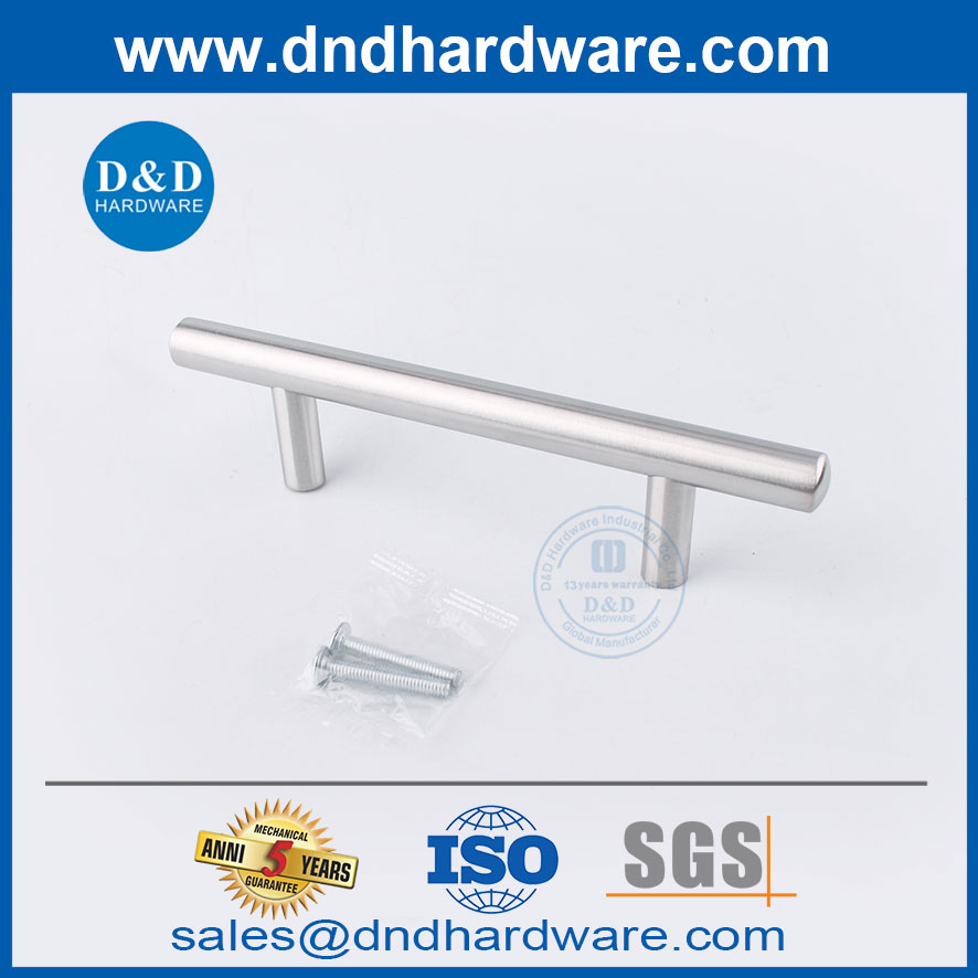 ซาตินสแตนเลส T บาร์เฟอร์นิเจอร์ประตูดึงที่จับสำหรับ Home-DDFH001